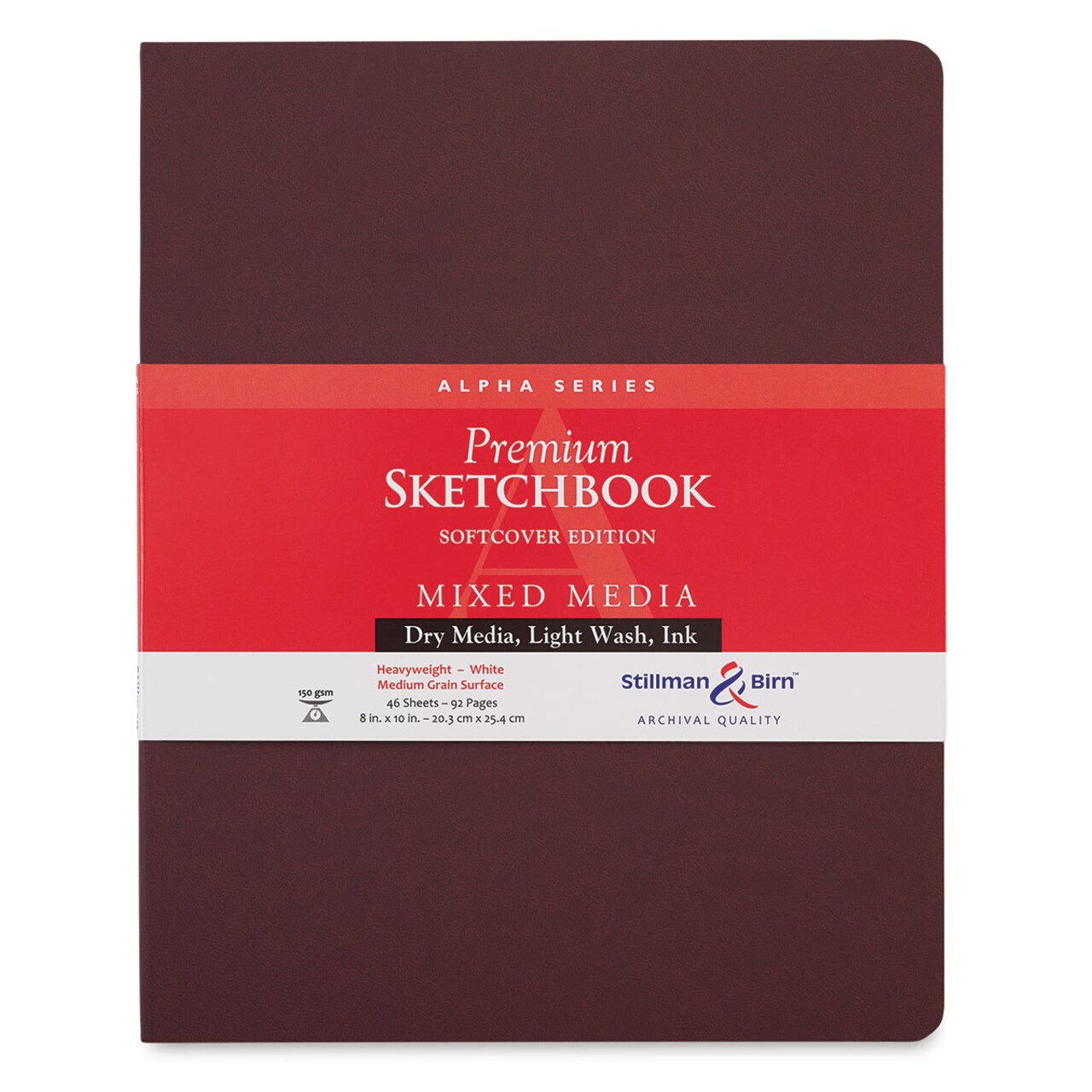 Stillman & Birn Alpha Series Sketchbook - 10" x 8", Soft Cover, 46 Sheets